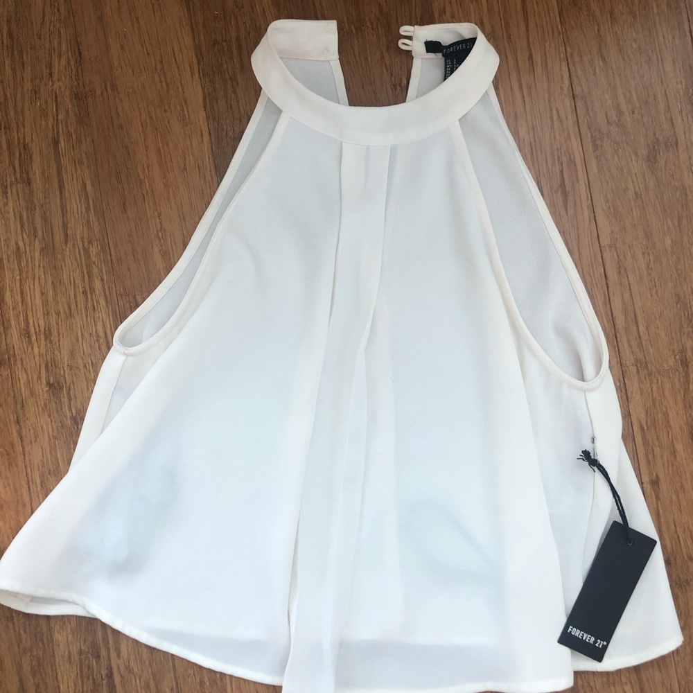 White halter top